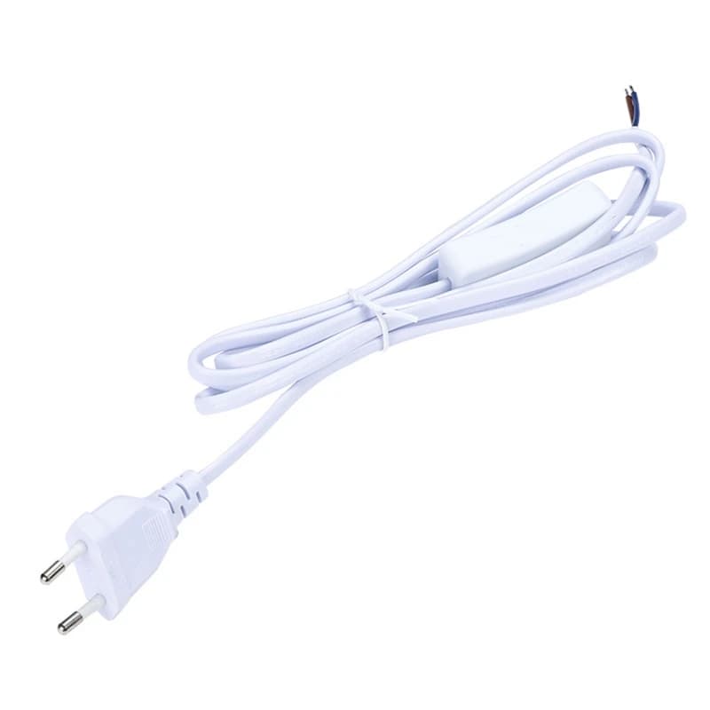 Rallonge d'alimentation pour tube LED avec remplacement marche/arrêt, connecteur de fil, prise UE, A