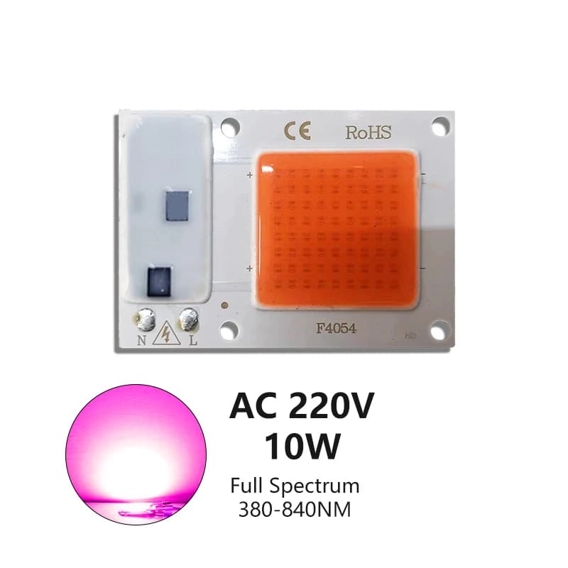 Lampe LED en aluminium haute tension AC 220V, 10W, 20W, 30W, spectre complet, sans pilote, pour serr