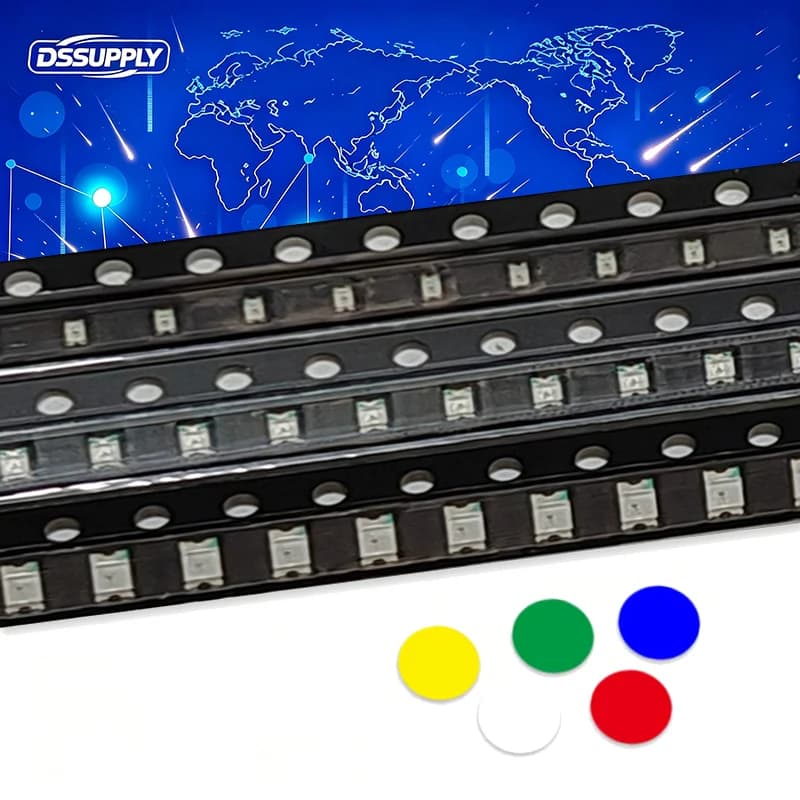 Diode électroluminescente LED SMD 0603, rouge, jaune, blanc, vert, bleu, 0805, 1206, 1210, 3528, tra