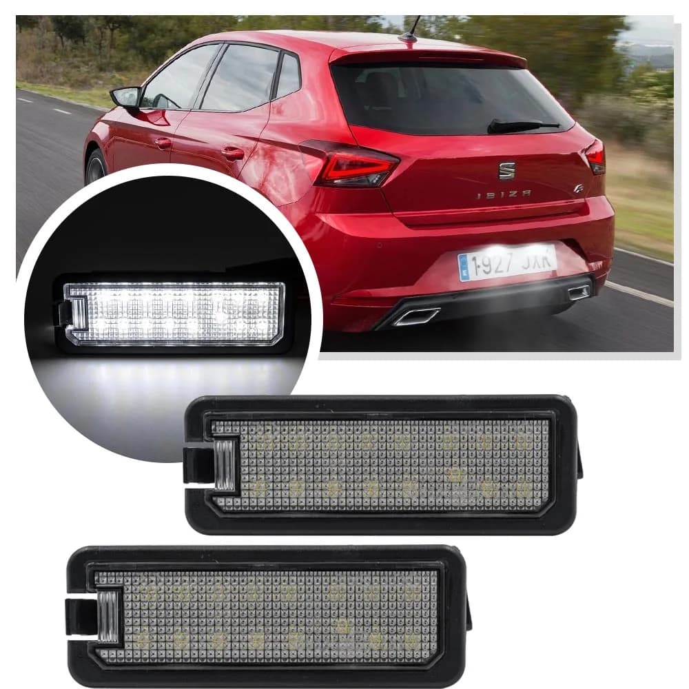 Pour Seat Ibiza V 2018-2022, Leon Toledo Exeo Altea 06-22, ensemble de feux de plaque d'immatriculat