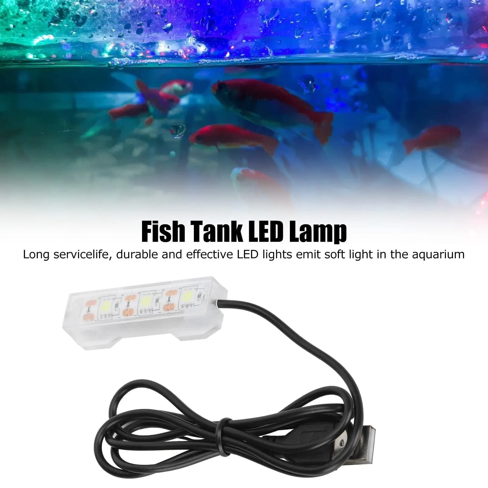 Aquarium décoration lumière Aquarium USB lumière petit Aquarium eau plante lumière bureau poisson Mi