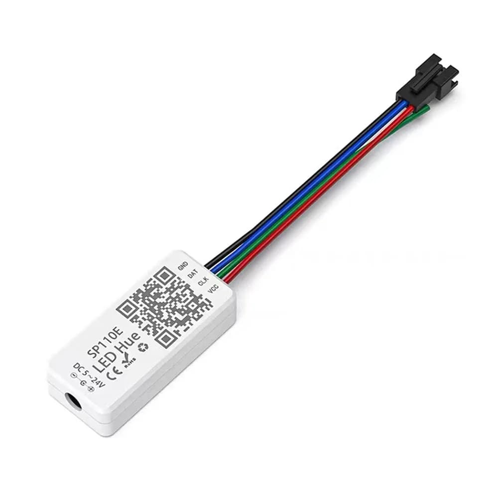 Mini lumière LED adressable individuellement, contrôleur Bluetooth SP110E, bande lumineuse WS2812B a