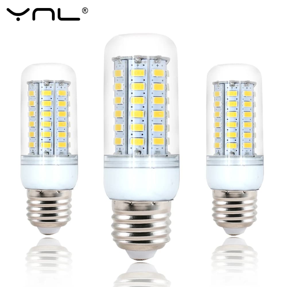 Ampoule LED épis de maïs, E27, 220V, 24 36 48 56 69 72 LED, SMD 5730, Ampoule de lustre, éclairage d