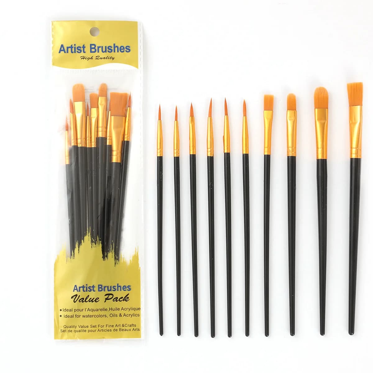 Poteau en plastique pinceaux de peinture à l'huile pinceaux de peinture acrylique outils fournitures