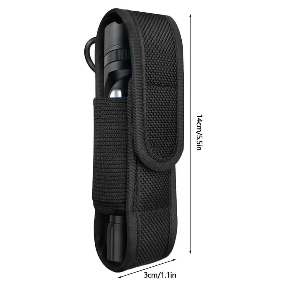 1 pièce Pochette portable pour lampe torche LED, sacoche de ceinture, accessoires de camping et de c