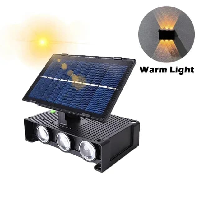 Lampe murale solaire extérieure étanche à énergie solaire lumière haut et bas éclairer la maison jar