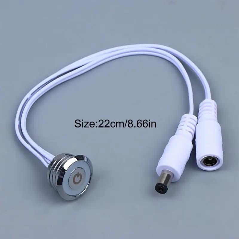 Interrupteur intelligent à LED blanc, variateur de luminosité tactile DC5V-24V/6A pour bandes lumine