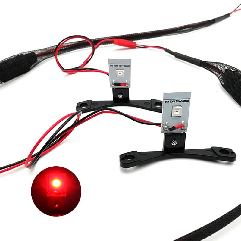 1 paire de phares de projecteur LED rouge, œil de démon, accessoires d'éclairage de voiture
