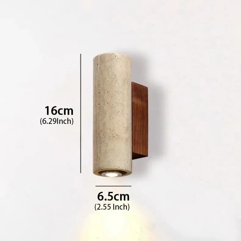 Wabi Sabi jaune marbre applique Led chevet japon chambre salon applique murale travertin escalier co