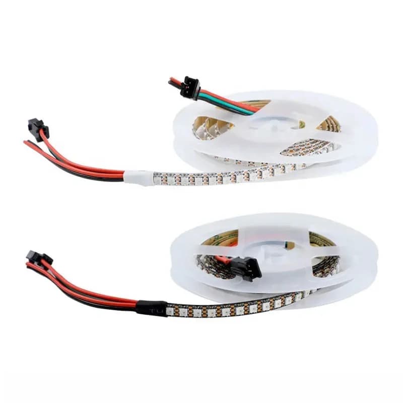 Bande LED à pixels étroite 7mm WS2812B 3535 SMD 144 LED/m adressable SK6812 IC MINI Bande LED à pixe