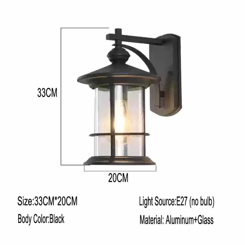 Lampe murale vintage pour terrasse, ampoule E27, luminaire noir et violet, éclairage extérieur pour