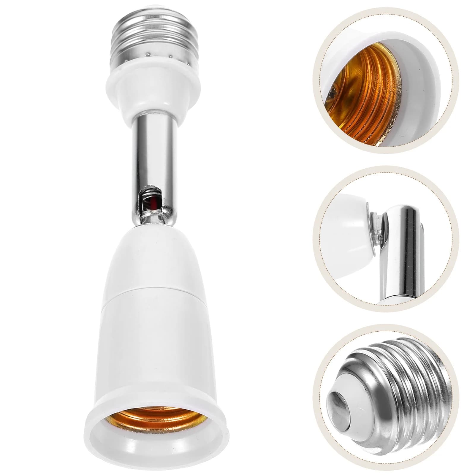 Adaptateur de douille de lampe E27, rallonge de douille de lampe en ABS, flexible, pivotant à 360 de