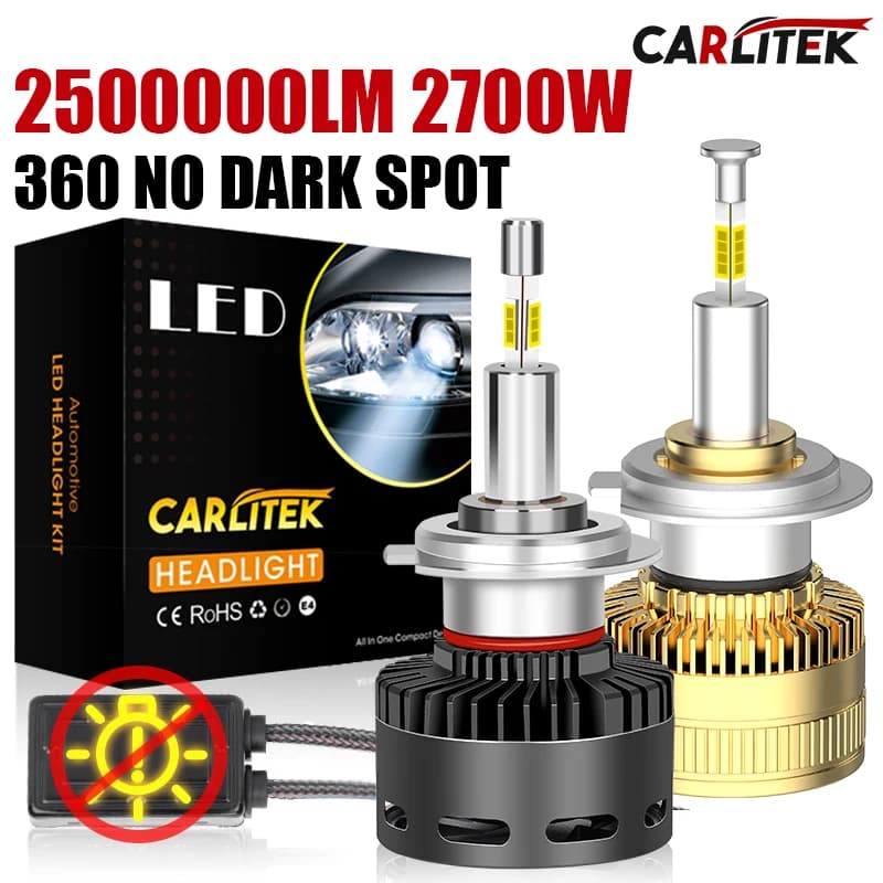 Ampoules LED H7 CANBUS 360 pour projecteurs 2700W H11 H1 H4 LED H8 Phares HB3 9005 HB4 9006 Hir2 901