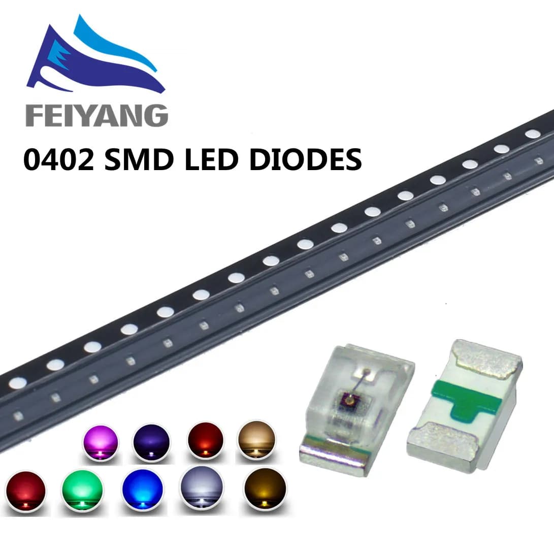 Diode électroluminescente, 100 SMD LED, coordinateur électronique, rouge, bleu, jaune, blanc chaud, 