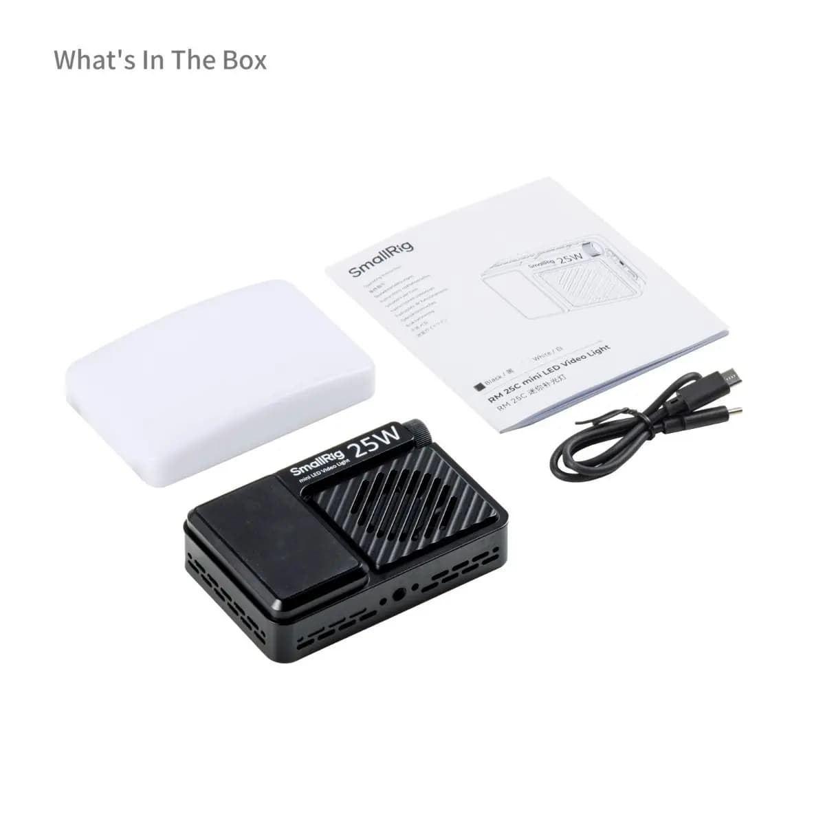 SmallRig – lumière vidéo LED RGB de poche 25W RM 25C, 2500K à 10000K, batterie 3100mAh intégrée, sup