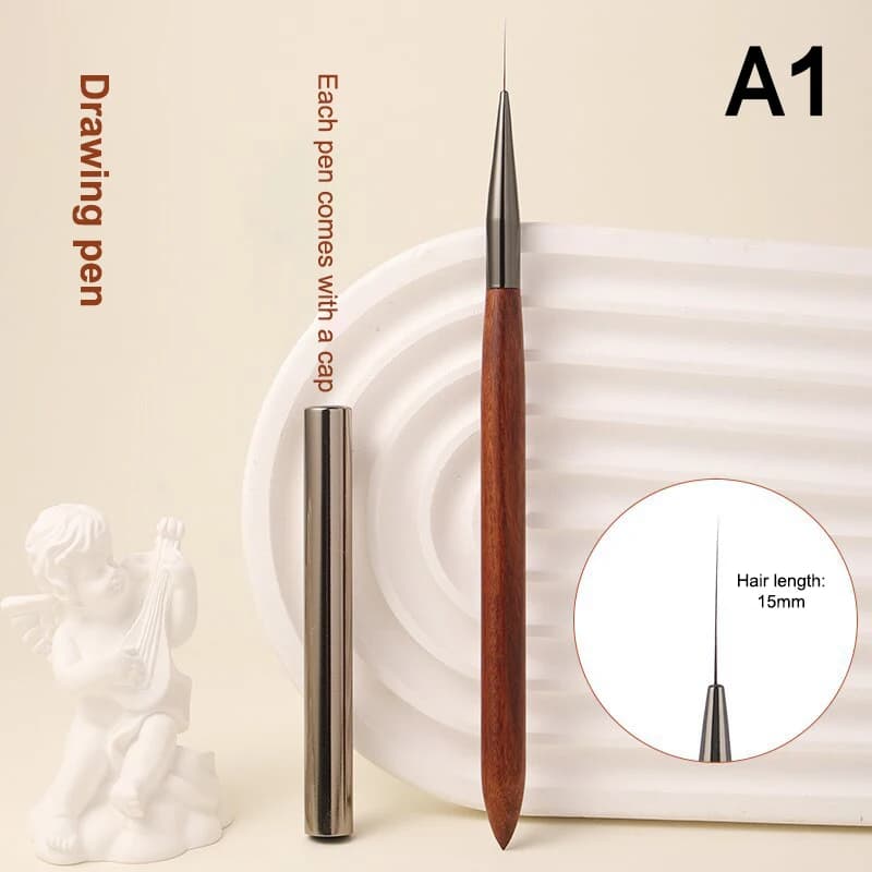 Poteau en bois de santal Durable, brosse professionnelle pour revêtement d'ongles, stylo de photothé