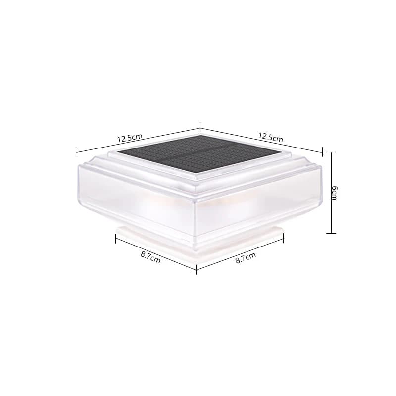 Lampe solaire à 30 LED pour poteau, éclairage de poteau, lampe étanche pour poteau de clôture extéri