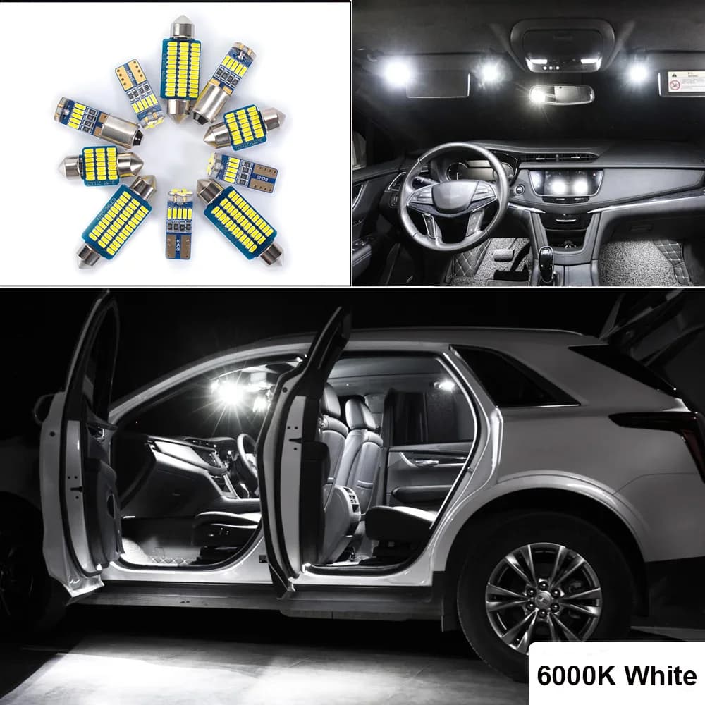 Kit d'éclairage de coffre de dôme de carte de lecture intérieure d'ampoules LED pour VW Jetta 4 5 6 