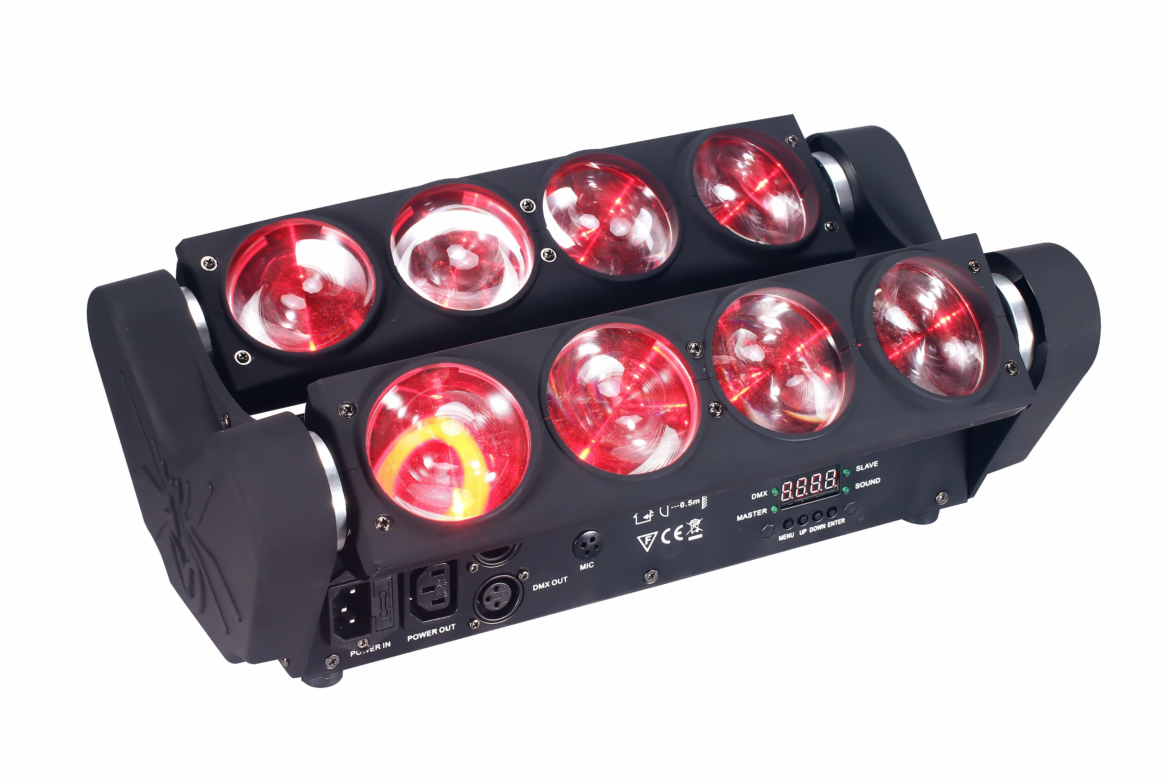 Éclairage de scène araignée LED 8x15W, faisceau mobile RGBW 4 en 1 couleurs, parfait pour les fêtes 