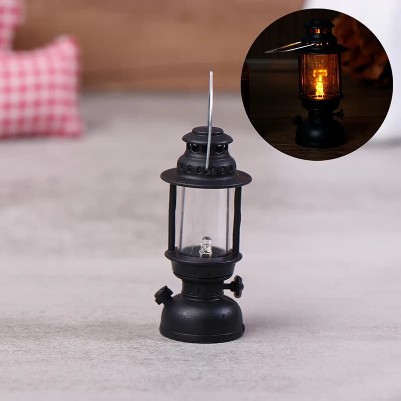 Simulation de lanterne poney plonger oyante, maison de courses rétro, lampe à kérosène l'inventaire,