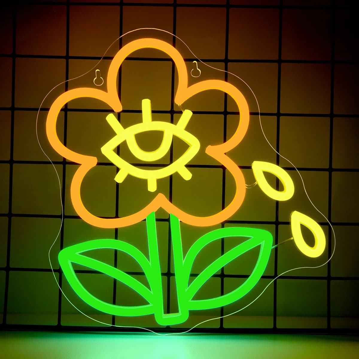Fleur néon signe fleur néon pour la décoration murale 3D LED néon Art lumières décoratives avec USB 