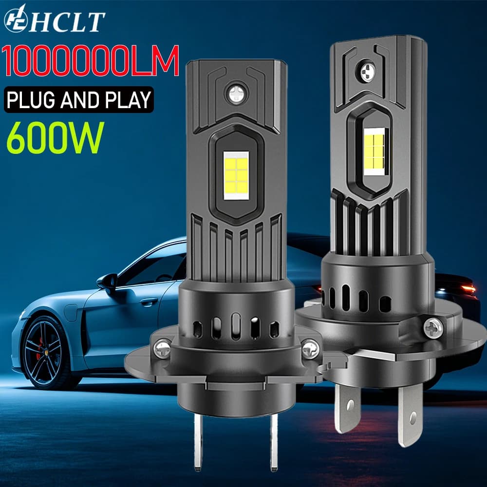 Ampoule H7 LED ultra puissante, projecteur sans fil, ampoules de phares automobiles, Plug And Play, 