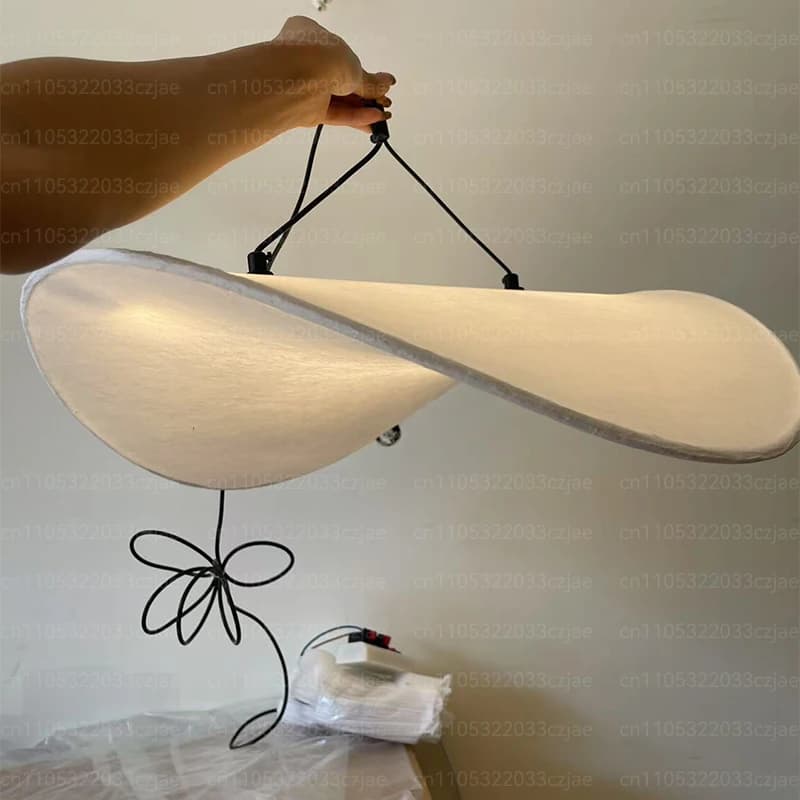Style toscan soie pendentif LED lampe Art lustre plafond pour salon décor à la maison moderne goutte