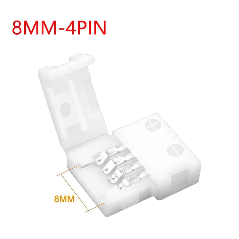 Connecteur d'extension de bande LED, comprend des accessoires d'éclairage sans soudure, 8mm, 10mm, 2