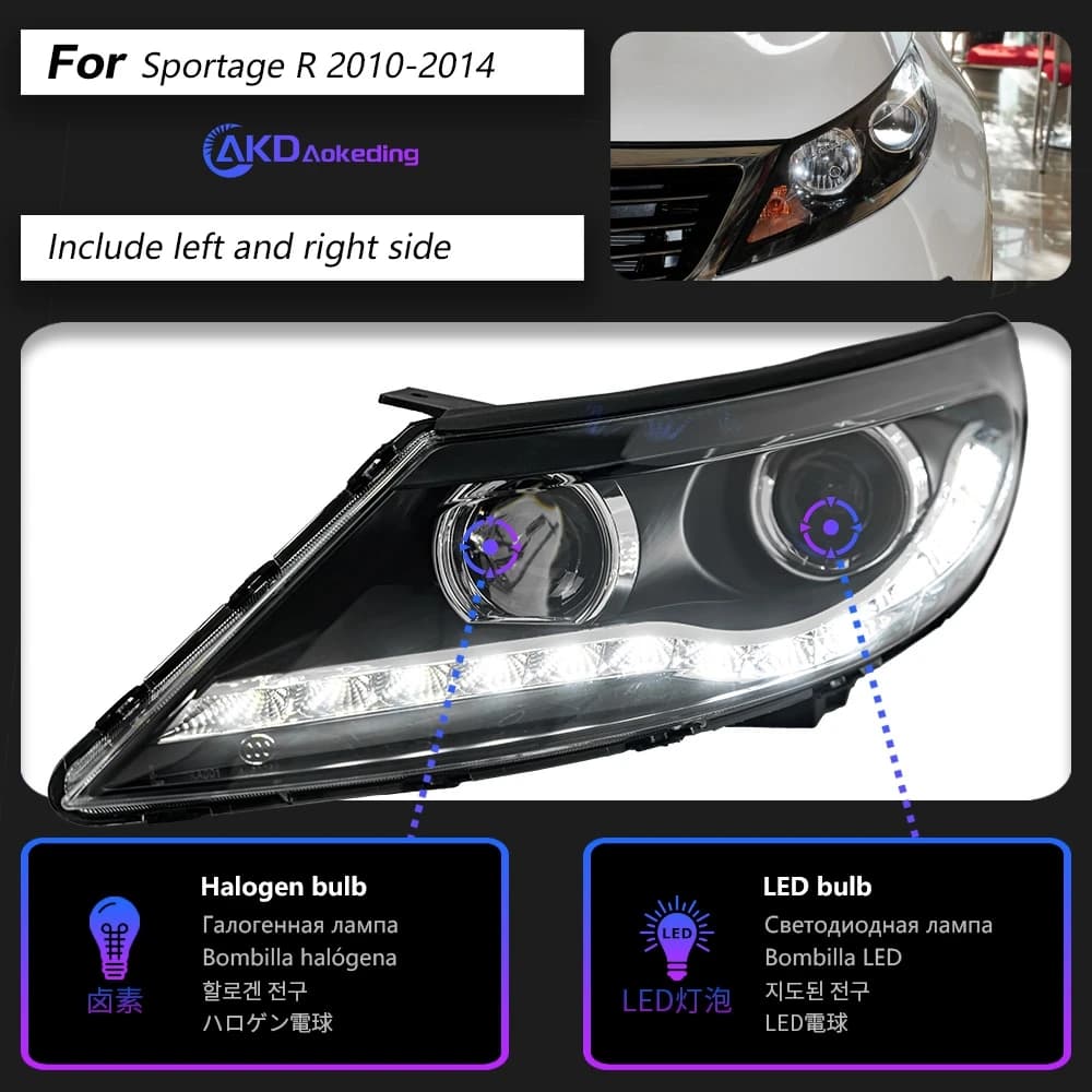 Lumières de sauna LED pour Kia Sportage R, feux de stationnement à faisceau haut et bas, style de vo