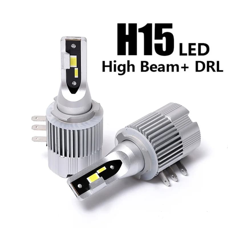 2 ampoules LED H15 CANBus pour phares de voiture, faisceau haut, feux de jour (DRL) pour VW Volkswag