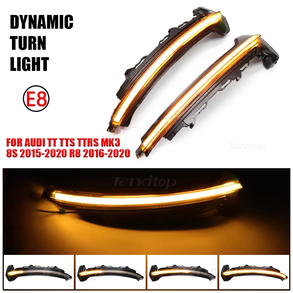 Clignotant LED dynamique, indicateur de rétroviseur, réglage de voiture pour Audi TT TTS MK3 8S 2015