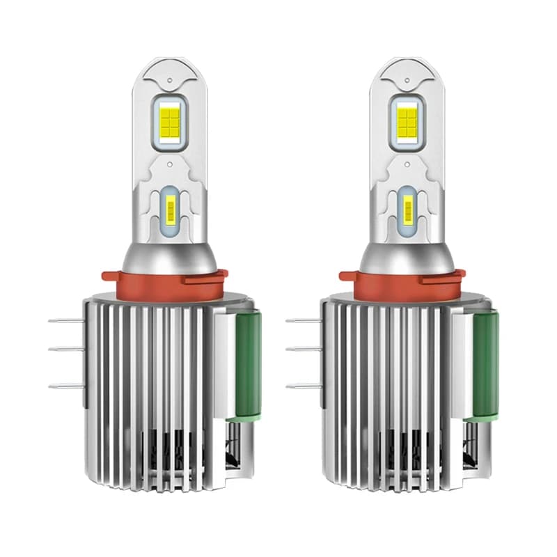 Feux avant de voiture LED H15, faisceau puissant, feux de jour, 12V 6500K blanc, ampoules Canbus Tur
