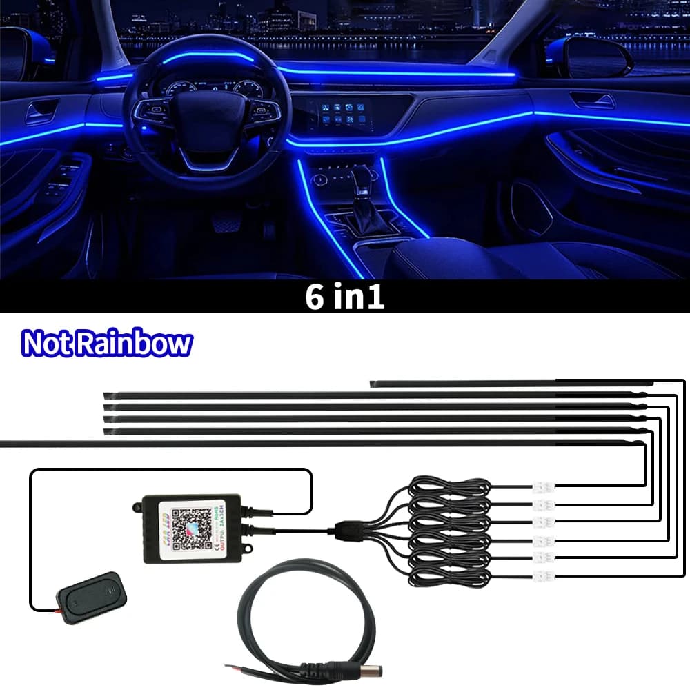 Symphony – bande lumineuse d'ambiance LED pour intérieur de voiture, avec contrôle par application,