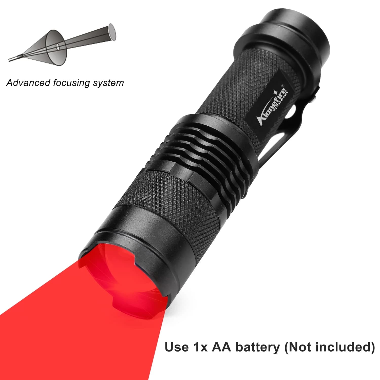 Zoom lumière rouge lampe de poche Mini chasse abeilles pêche vaisseaux sanguins astronomie observer