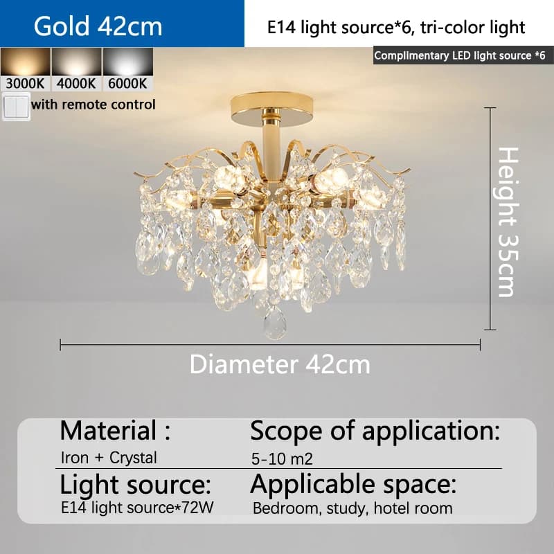 Luminaires suspendus LED modernes en forme de pissenlit, lustre en cristal créatif simple, luminaire