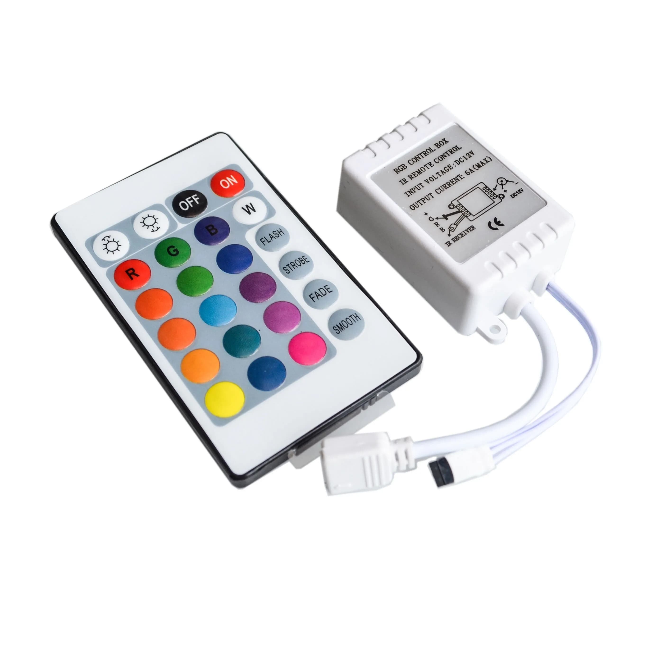 Mini contrôleur de bande LED sans fil à distance IR RF USB RVB, gradateur, mode dynamique, lumières 