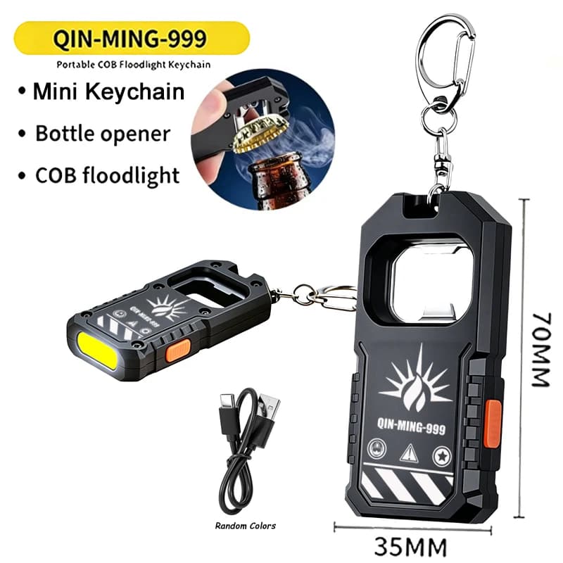 Mini lampe torche LED COB puissante, rechargeable par USB, lampe de travail suspendue, étanche, port