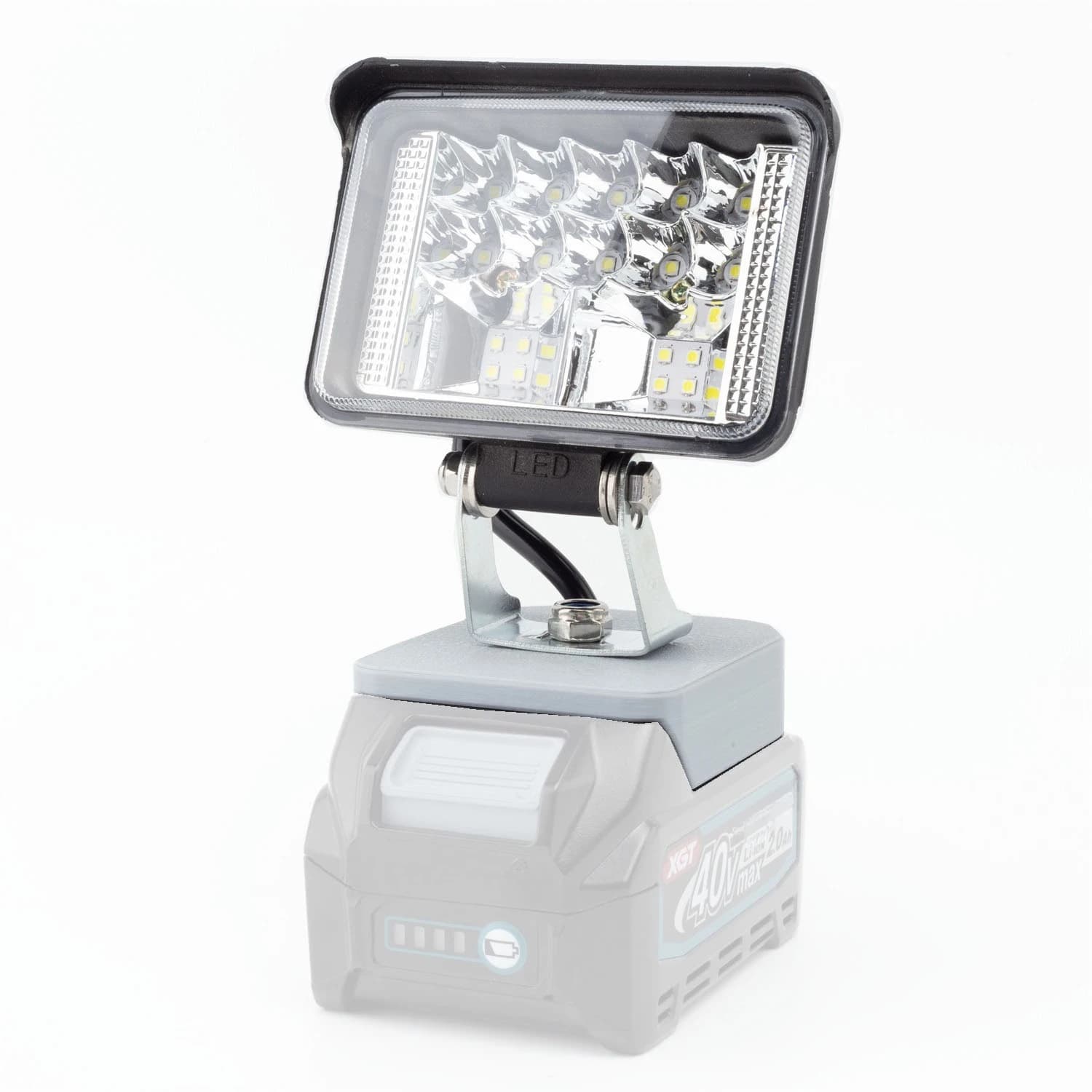 Lampe de poche LED sans fil, lampe de travail pour batteries au lithium Makita 40V avec adaptateur U