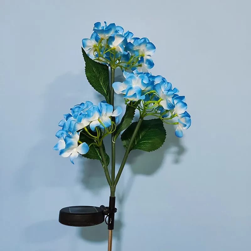 Hortensia fleurs pelouse lumière piquets de jardin lumières au sol décor extérieur lampe voie étanch