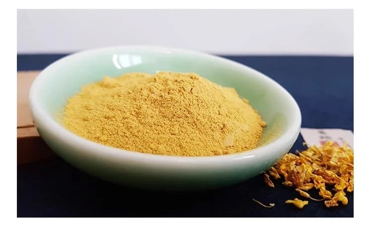 Osmanthus poudre Fine Grade One doré Osmanthus bois Osmanthus pur naturel sans soufre tamisé poudre 