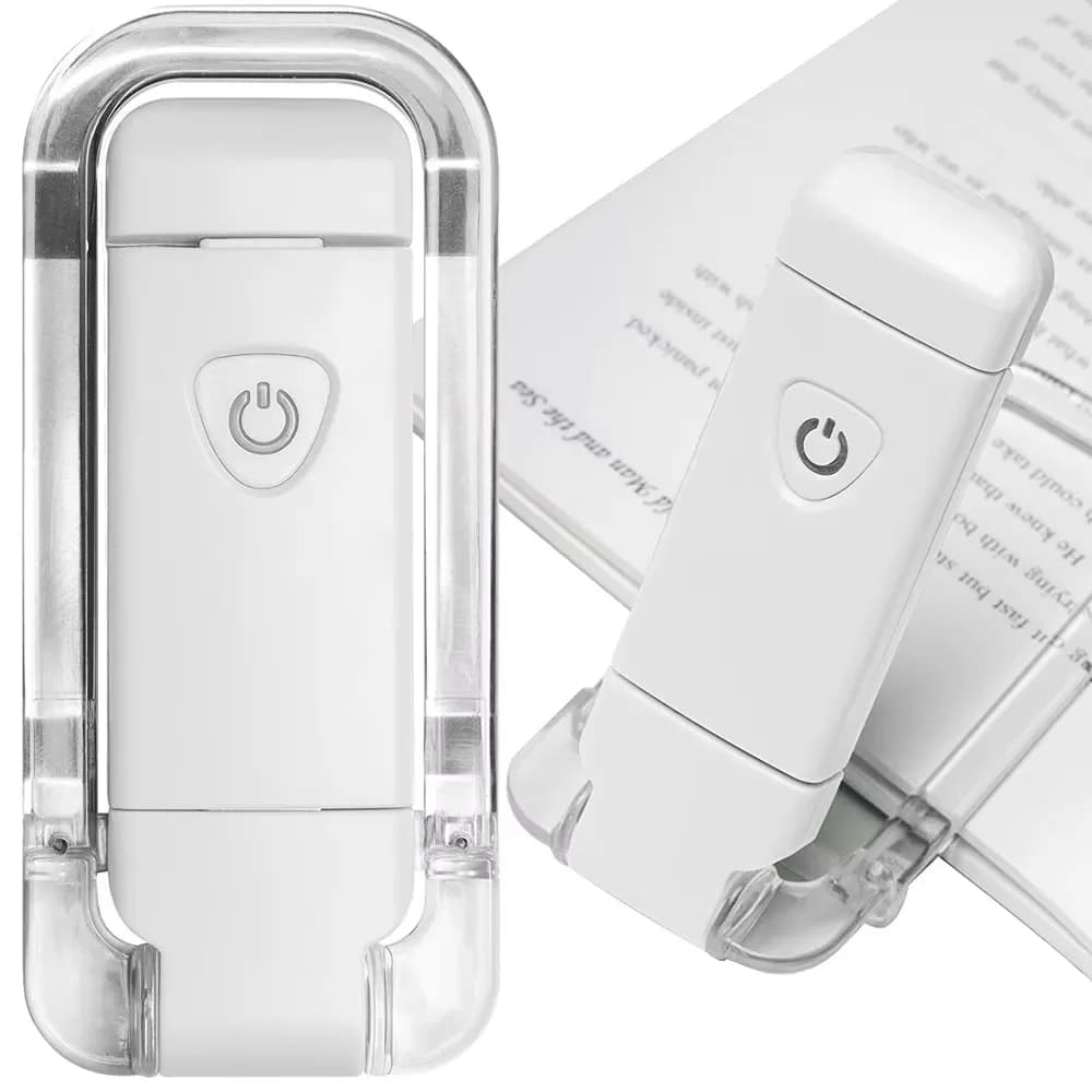 Nouveau USB Rechargeable livre lampe de lecture luminosité réglable LED pince sur livre lumière soin