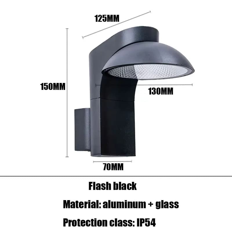 Vecmovies-Applique Murale LED Imperméable, Angle Réglable, Éclairage Extérieur, Allée, Escalier