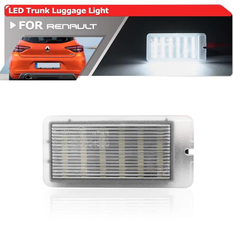 Lumière LED pour coffre et bagages, pour Renault Clio III IV V Zoe Kadjar Koleos II Vel Satis Fluenc