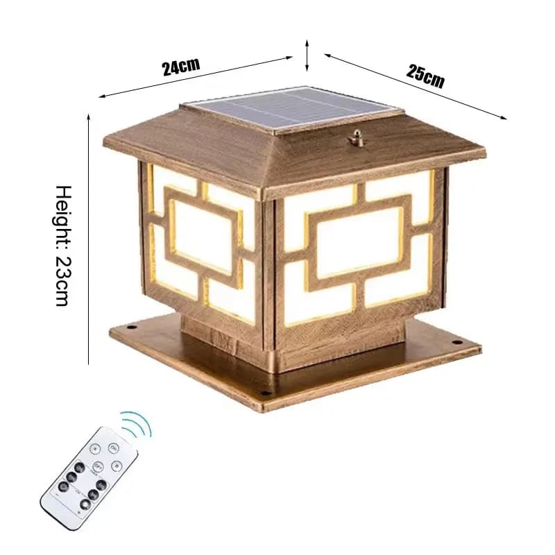 Cour extérieure solaire Led, porte, phare de colonne murale étanche de jardin de Villa domestique