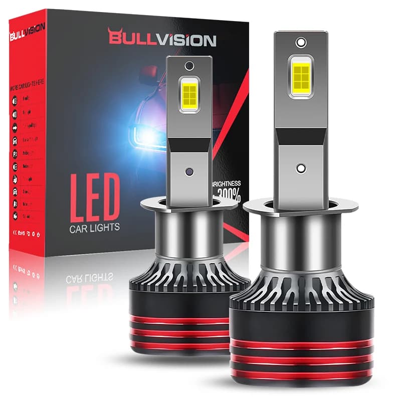 Kit de conversion LED H1 H7 H11 9005 9006 9012 H3 H4 pour phares, faisceau Hi/Lo, 600000LM, 6000K, b