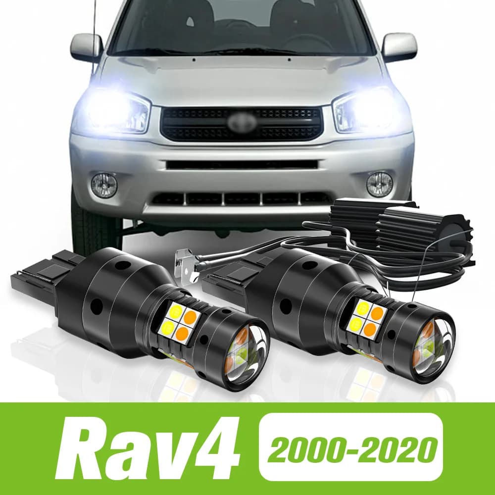 2 pièces pour Toyota Rav4 2000-2020 clignotant LED double Mode + feu de jour DRL 2005 2011 2012 2013