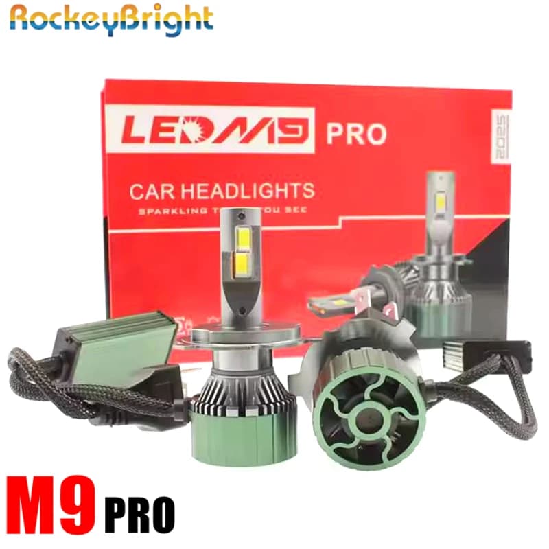 Ampoule de phare LED M9 Pro 130W 12000LM H4 9005 H11 H7 CSP Diode 6000K Turbo 12V Haute Luminosité p
