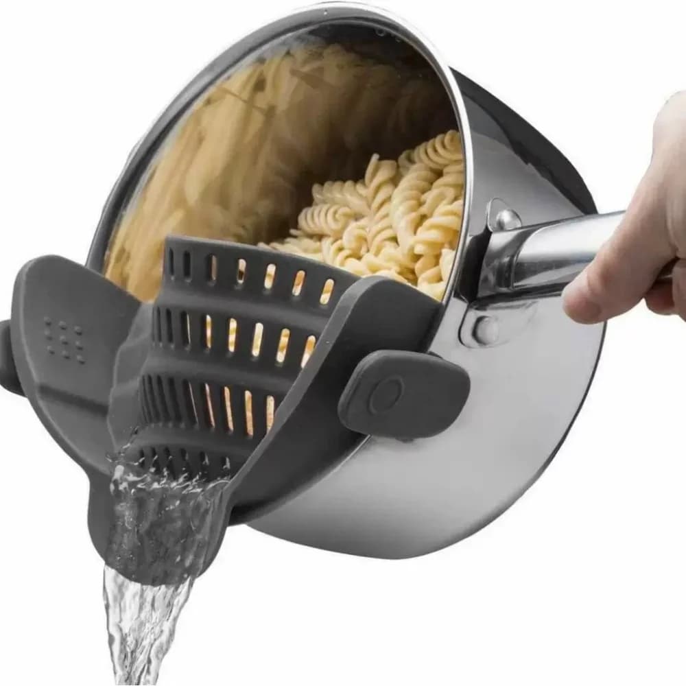 Filtre à pince, petit outil de cuisine pour filtre à pâtes en silicone, pot filtrant pliable adapté 