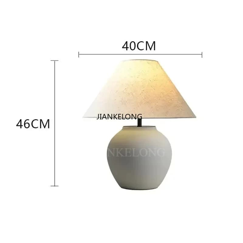 JIANKELONG Lampes sur pied en céramique vintage, lampes de table rétro pour chambre à coucher, lampe