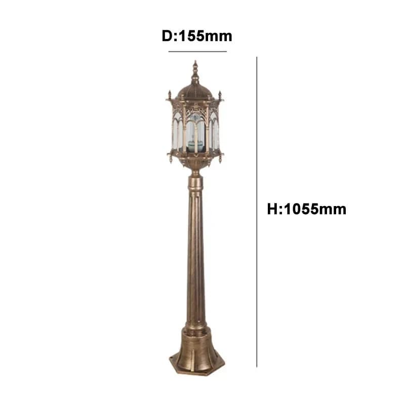 Lampe de jardin Led étanche d'extérieur, rétro européen, colonne communautaire de route, décoration